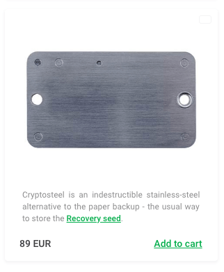 CryptoSteelの値段
