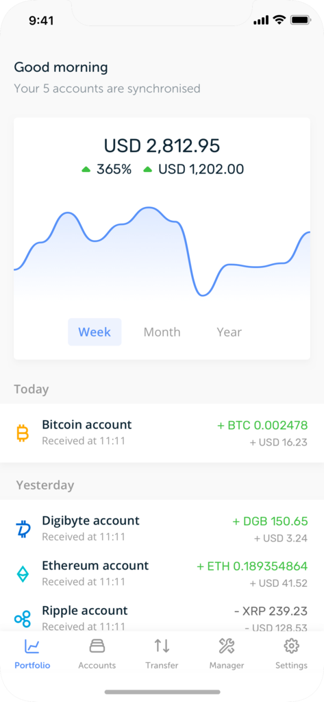 Ledgerliveモバイル画面